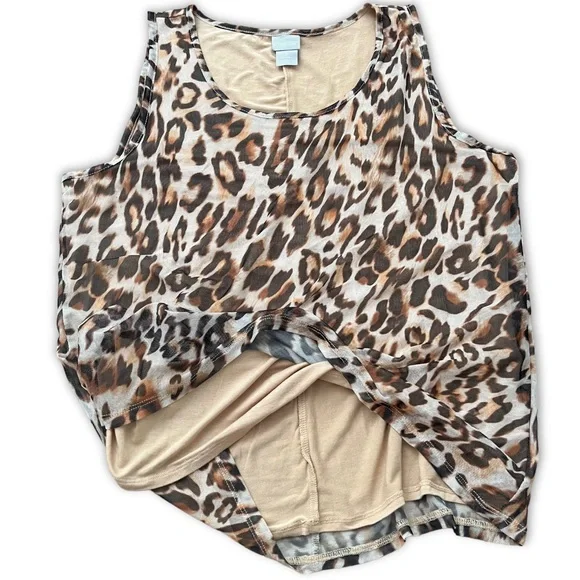 Chico's Cheetah Print Mesh Sleeveless Top | Chico's Animal Print Top Size Large - Picture 12 of 12